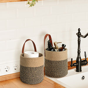 Goodpick 2pack Jute Rope Hanging Basket