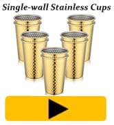gold stainless cups