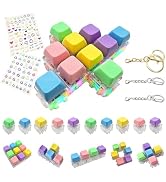 Gtzzot 10-Pack Modular Keyboard Fidget Toy — Shape-Changeable Keyboard Clicker Fidget Keychain wi...