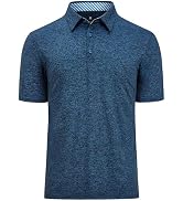 J.VER Men's Polo Shirt Wrinkle Free Stretch Golf Collared Shirt Moisture Wicking Summer Athletic ...