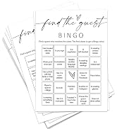 Tsunerrorami Minimalist Bridal Shower Bingo Cards, 25 Pcs Unique Bridal Bingo Game for Wedding Sh...