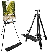 RRFTOK 61lnches Panting Easel Stand,Metal Artist Easel Stand Tripod Adjustable Easel for Painting...