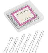 JASVERLIN U Shaped Bobby Hair Pin Silver Bun Clips Bunheads Hairpins for Women Girls Updo White A...
