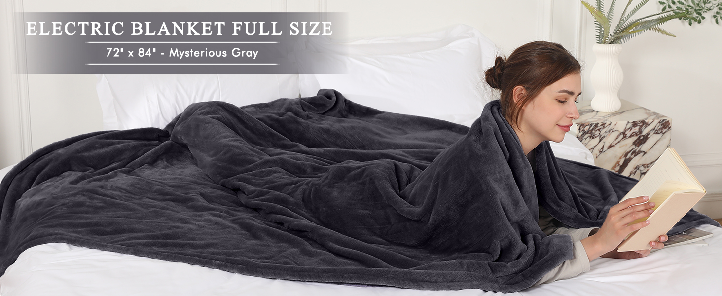 ELECTRIC BLANKET FULL SIZE - MYSTERIOUS GRAY