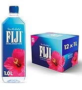 FIJI Natural Artesian Bottled Water, 1 Liter / 33.8 Fl Oz (Pack of 12)
