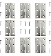 8 Pack 3 Inch Stainless Steel Folding Hinges, Door & Cabinet Hardware with 48 Screws, Folding ...
