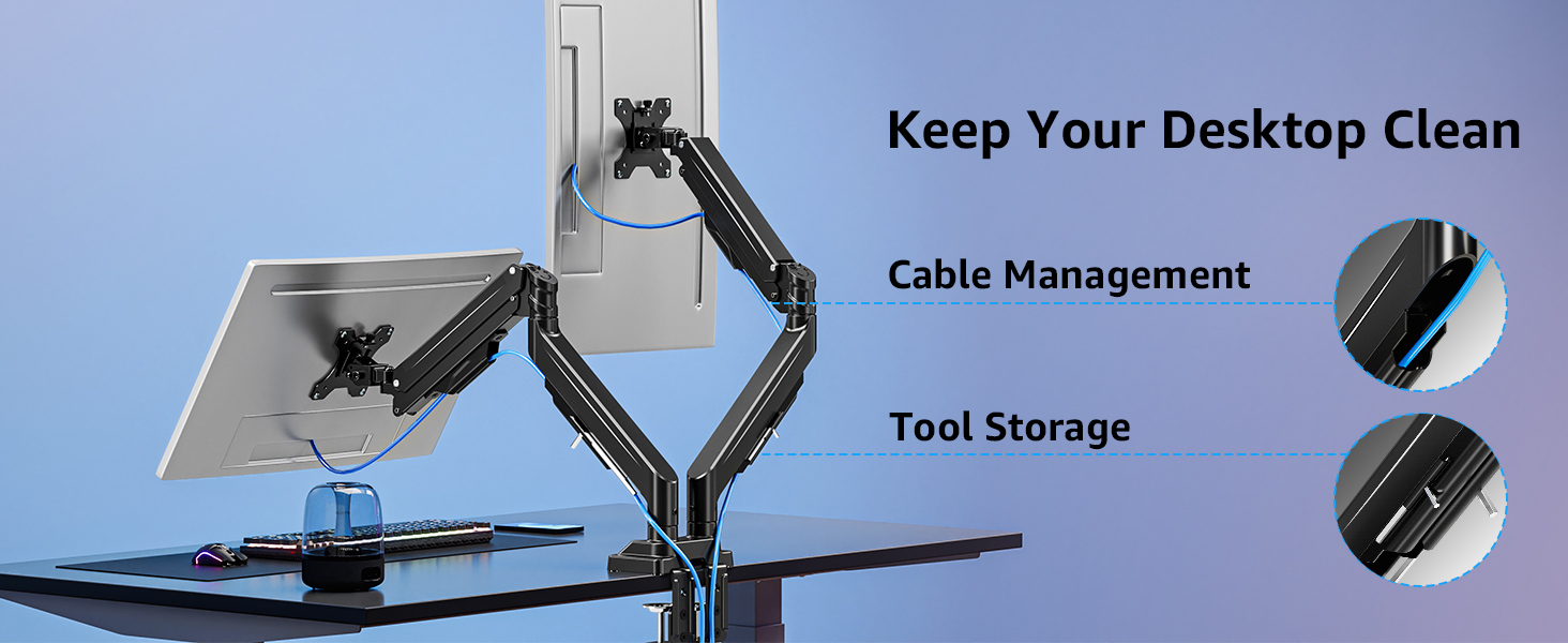 ultrawide dual monitor arm