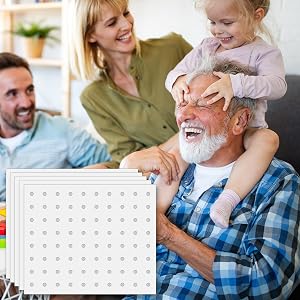 family having fun after dinner next to toaster oven paper liners