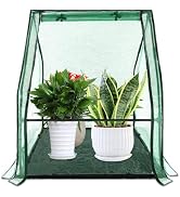 U'Artlines Portable Mini Greenhouse Small Green House with Waterproof Pad 36x36x42 Inch Plant Cov...