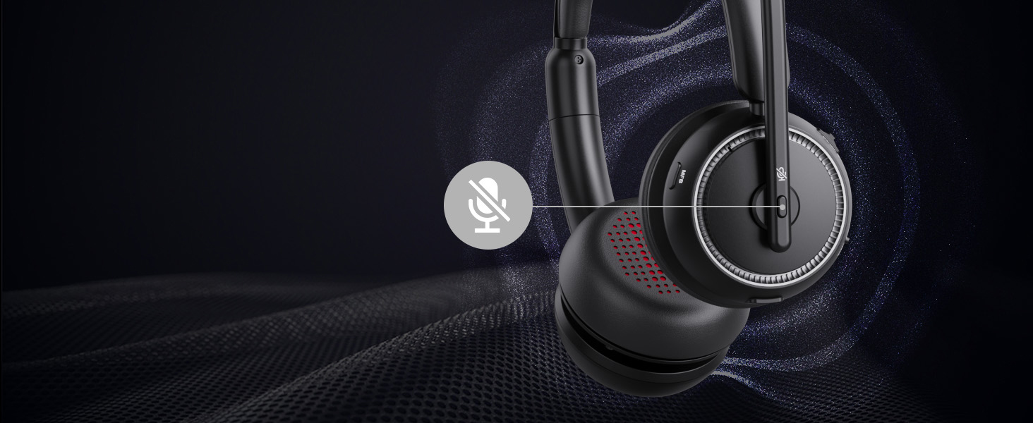Wireless Headset One-Touch Mute