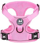 PoyPet Reflective Soft Breathable Mesh Dog Harness No Choke Double Padded Vest Adjustable(Light P...