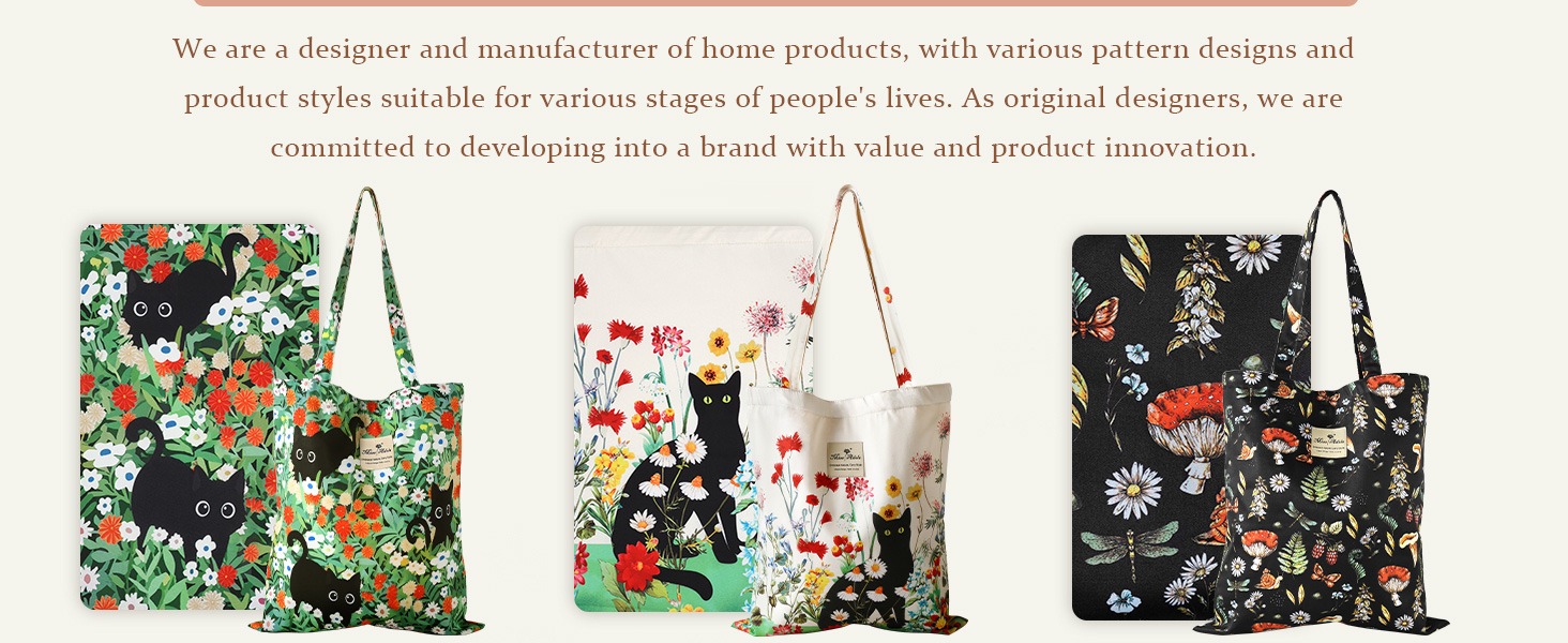 Aesthetic Cotton Tote Bag for Women