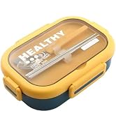 Ausenzup Stainless Steel Lunch Box, 2 Compartment Bento Box for Adults, Easy to Clean, Leak-Proof...