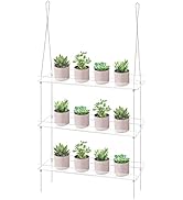 Sumerflos 3-Tier Acrylic Window Boxes Plant Shelves for Windows, Acrylic Hanging Window Plant She...