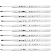 ADMOK 0.5mm Replaceable Standard Pen Gel Refills for BEILUNER Luxury Pens (10pcs),Smooth and Clea...