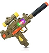 ArtCreativity LED Uzi Style Play Gun with Lights & Sound, 12.5 Inch Toy Gun with Awesome LED & Re...