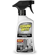 Cerama Bryte Stainless Steel Polish Spray, Streak-Free Shine, Clean and Protect, High Strength Fo...
