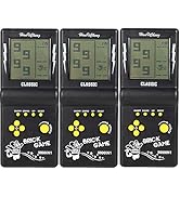 Desyeryamimi 3 Pcs Black Handheld Brick Game Console,3.5-inch Large Screen Back to School Handhel...