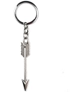 YuanHolumid Silver Bow and Arrow Key chain Arrow Keyring Boho Keychain Archer Gift Crossbow Bow J...