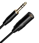 VANDESAIL XLR to 1/4 Microphone Cable 3 FT 6.35mm TRS to XLR Male,1/4 to XLR Quarter Inch TRS to ...