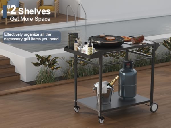 outdoor prep table for grill