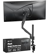 ULTRARM Extra-Tall Single 40” Ultrawide Monitor Arm, 33.4” Max Height, Heavy-Duty 26.4 lb VESA Mo...