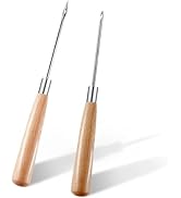 Zxiixz 2 PCS Awl, Leather Sewing Awl with Wood Handle, Hollow, Speedy Stitcher Sewing Awl for DIY...