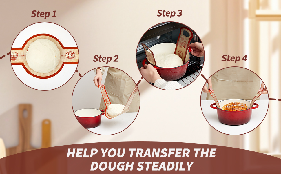 EASY TO TRANSFER DOUGH AND EASY TO LIFT