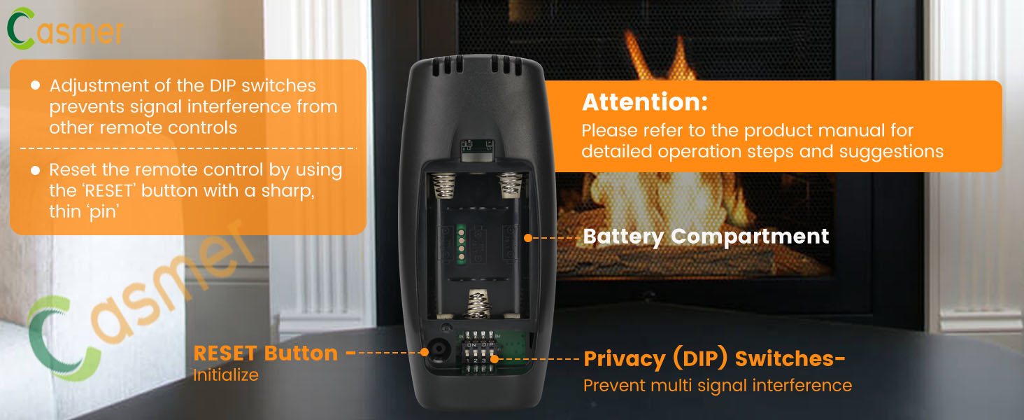 ambient gas fireplace remote control kit