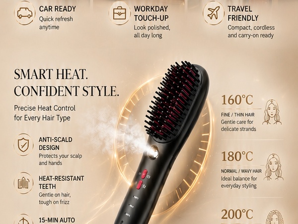 Cordless Steam Mist Straightening Comb