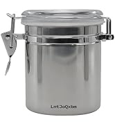Stainless Steel Vacuum Seal Coffee Canister With Clear Lid, Airtight Food Storage Container With ...