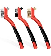 MAXMAN Wire Brush Set 3-Pack, Small Wire Brushes for Cleaning, Rust Remover, Dirt Cleaner, Metal ...