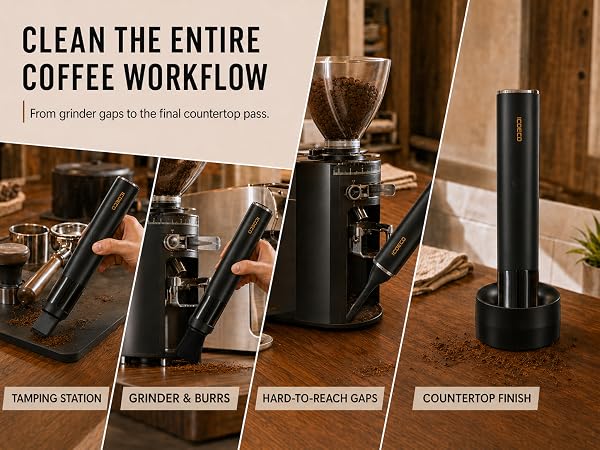 CLEAN THE ENTIRE COFFEE WORKFLOW