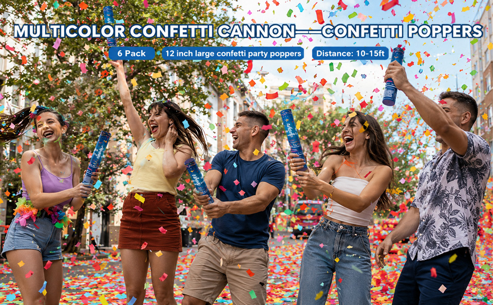 multicolor confetti cannon
