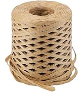 woric Raffia Ribbon 262 Yards (787 Feet) Raffia Yarn Craft Ribbon for Lei Crochet Crafts Packing ...