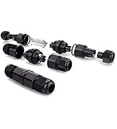 GXILEE IP68 Waterproof Electrical Connectors, 3 Pin Waterproof Extension Cord Connector for Cable...