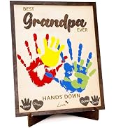 10" Display Size Best Grandpa Ever Hands Down Sign – Gift From Granddaughter, Grandson . Grandpa ...