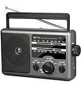 AM FM Portable Radio Battery Operated by 4X D Cell Batteries Or AC Power | Transistor Radio with ...