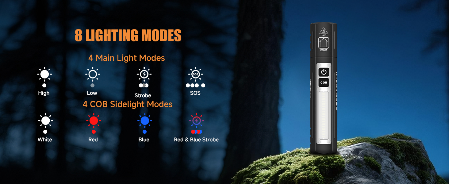 8 LIGHTING MODES
