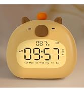 Aokpsrt Capybara Alarm Clock with Night Light for Kids – Cute Digital Sleep Trainer with LED Disp...