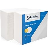 AH AMERICAN HOMESTEAD Disposable Paper Hand Towels for Bathroom - White Guest Napkins - Linen-Lik...