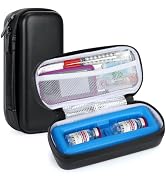 Lengke Insulin Vial Travel Case with Ice Brick – EVA Protective Cooler with Mesh Pocket, Shockpro...