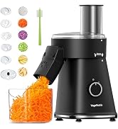 Electric Cheese Grater Salad Shooter, 6-In-1 Electric Slicer For Home Kitchen,One-Touch Easy Cont...