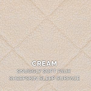 crate bolster bed cream color