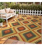Indoor Outdoor Area Rug 8x10 Modern Geometric Pattern Gradient Color Washable Easy Clean Outdoor ...