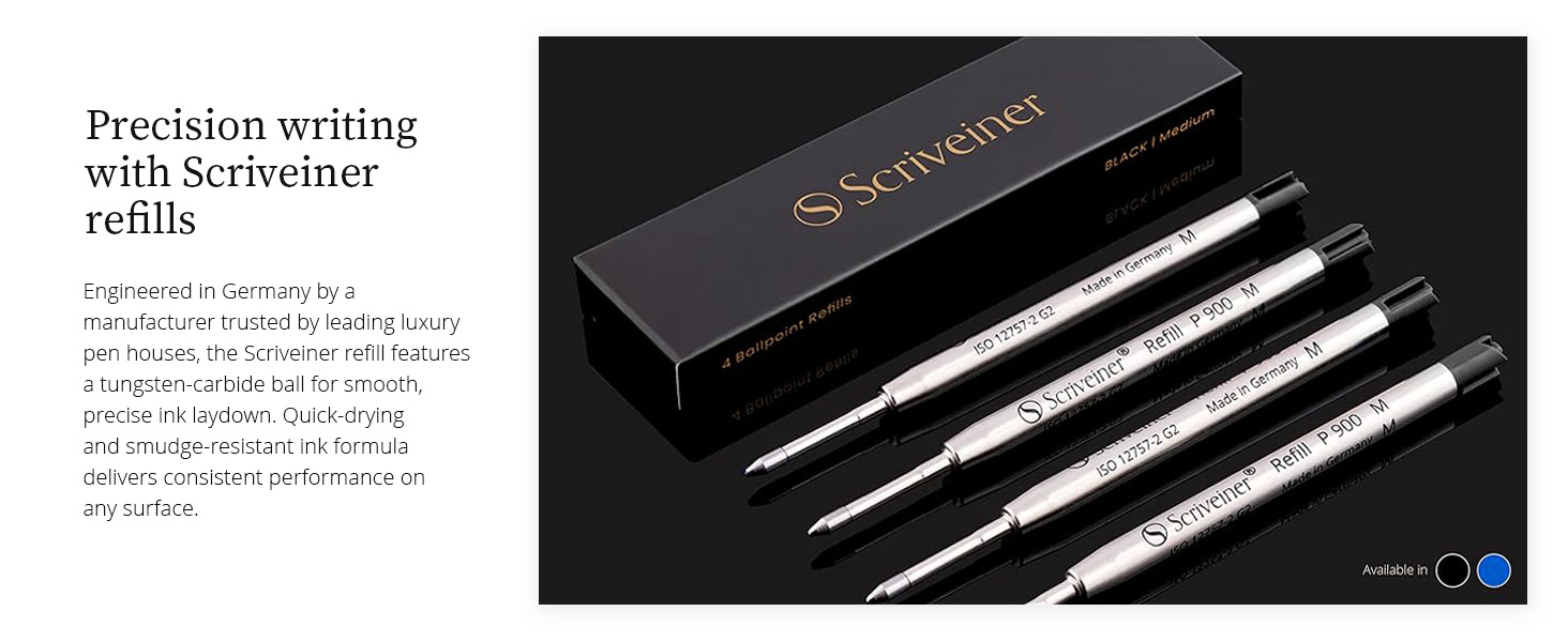 Scriveiner p900 smooth writing refill made by schmidt