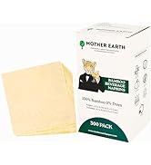 MOTHER EARTH Bamboo Beverage Napkins - 2 Ply | Compact, Absorbent Disposable Cocktail Napkins for...