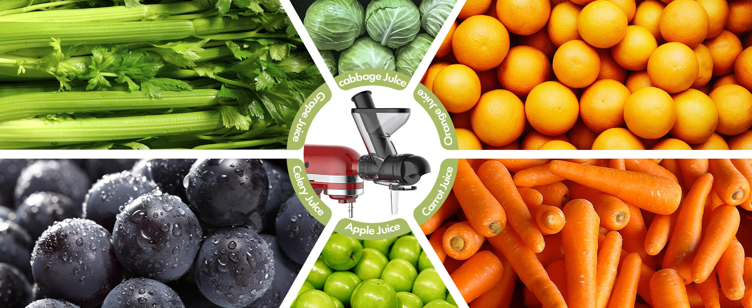 Masticating Juicer Attachment for KitchenAid Stand Mixer