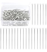 Sewing Pins, 300 PCS Straight Pins for Fabric, White Pearlized Ball Head Quilting Pins Long 1.5in...
