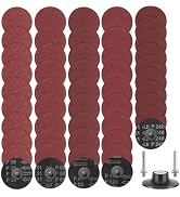 SUNJOYCO 50PCS Die Grinder Sanding Discs 3 Inch, 1/4" Roll Lock Quick Change Discs, Surface Condi...